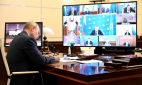 Президент России В.В. Путин проводит видеосовещание с членами Правительства РФ 21 июля 2021 года (04)