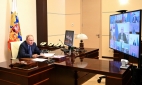 Президент России В.В. Путин  проводит видеосовещание с членами Правительства РФ 21 июля 2021 года (05)
