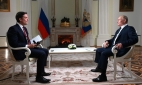 Президент России В.В. Путин во время интервью журналисту телекомпании NBC Киру Симмонсу 11 июня 2021 г. (06)