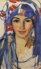 Автопортрет в шарфе. 1911г.