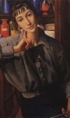 Автопортрет с кистью. 1924г.