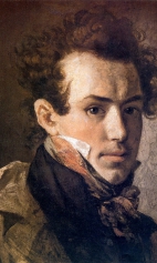 Автопортрет с розовым шейным платком. 1809г.