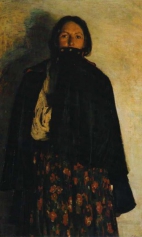 Крестьянка, закрывающая свиткой рот. 1894 г