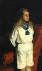 Портрет мальчика в белом костюме. 1900г.