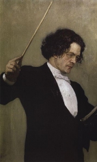 Портрет композитора Антона Григорьевича Рубинштейна. 1887г.