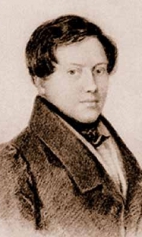 Портрет поэта Евгения Абрамовича Боратынского. 1826г.