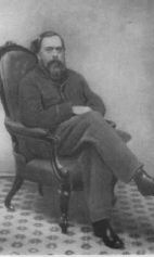 Фотопортрет поэта Николая Платоновича Огарёва. 1860-ее гг.