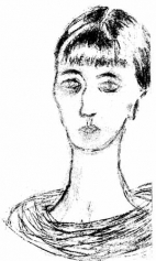Автопортрет поэтессы Анны Андреевны Ахматовой, 1926г.