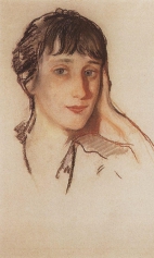 Портрет поэтессы Анны Андреевны Ахматовой, 1922г. 
