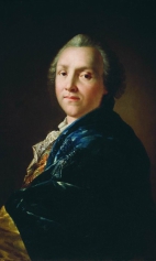 Портрет писателя Александра Петровича  Сумарокова. 1750-е гг.