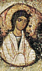 Богоматерь Белозерская (1200-1233) (фрагмент) Ангел