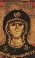 Мученица Ульяна (около 1250) (фрагмент). Голова мученицы Ульяны