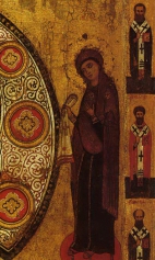 Никола Липенский (1294) (фрагмент). Богоматерь