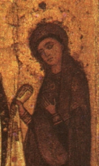 Никола Липенский (1294) (фрагмент). Богоматерь