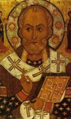 Никола Липенский (1294) (фрагмент). Центр иконы