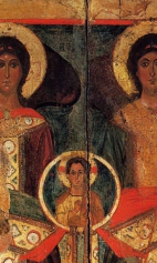 Собор Архангелов (1250-1299) (фрагмент). Верхняя половина иконы