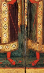 Собор Архангелов (1250-1299) (фрагмент). Нижняя половина иконы
