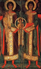 Собор Архангелов (1250-1299) (фрагмент). Центр иконы