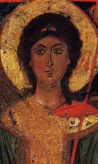 Собор Архангелов (1250-1299) (фрагмент). Голова архангела Михаила