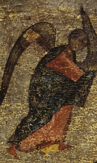 Богоматерь Толгская (1275-1299) (фрагмент). Левый архангел