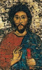 Илья пророк в пустыне, с житием и с деисусом (1250-1299) (фрагмент). Деисус 
