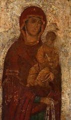 Богоматерь Максимовская (1299) (фрагмент). Богоматерь в рост 