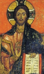 Спас на престоле, с избранными святыми (1275-1299) (фрагмент). Спас