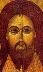Спас Нерукотворный (1200-1250) (фрагмент). Голова Спаса