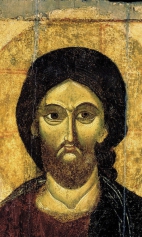 Спас Вседержитель (Около 1299) (фрагмент). Верхняя половина иконы