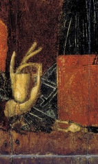Спас Вседержитель (Около 1299) (фрагмент). Нижняя половина иконы