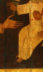 Богоматерь Одигитрия (1299) (фрагмент). Нижняя половина иконы