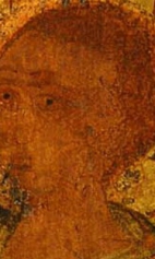 Богоматерь Одигитрия (1299) (фрагмент). Лик младенца