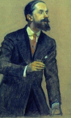 Портрет художника Ивана Яковлевича Билибина. 1914г.