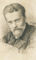 Гравюра с портрета художника Владимира Егоровича Маковского. 1893г.