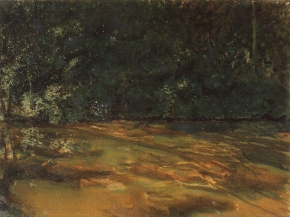 Сомов Константин Андреевич (1869-1939) , Заросший пруд , 1899 год  , холст, масло
