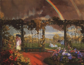 Сомов Константин Андреевич (1869-1939) , Пейзаж с радугой , 1915 год  , холст, масло