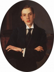 Сомов Константин Андреевич (1869-1939) , Портрет Е.С. Михайлова , 1916 год  , холст, масло