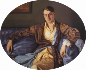 Сомов Константин Андреевич (1869-1939) , Портрет М.Г. Лукьянова , 1918 год  , холст, масло