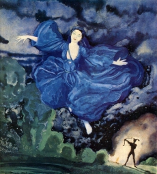 Сомов Константин Андреевич (1869-1939) , Синяя птица , 1918 год  , холст, масло