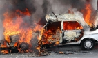 Неизвестные сожгли семь машин ЦОДД на юге Москвы 