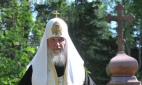 Патриарх Кирилл освятил памятник Валаамскому образу Пресвятой Богородицы